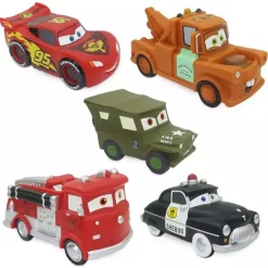 Best deal 🧨 Disney Cars Lightning McQueen, Sarge, Sheriff, Mater, and Red Exclusive 5-Figure Bath Set 🧨