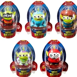 Promo 👍 Disney / Pixar Toy Story Alien Remix Series 1 Mr. Incredible, Merida, Sulley, Buzz Lightyear & Miguel 3-Inch Set of 5 Figures 😍
