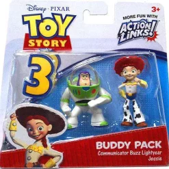 Coupon 🥰 Toy Story 3 Action Links Buddy Pack Communicator Buzz Lightyear & Jessie Mini Figure 2-Pack 🎁