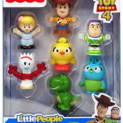 New ⌛ Fisher Price Toy Story 4 Little People Woody, Buzz, Bo Peep, Rex, Ducky, Bunny & Forky Figure 7-Pack 👏