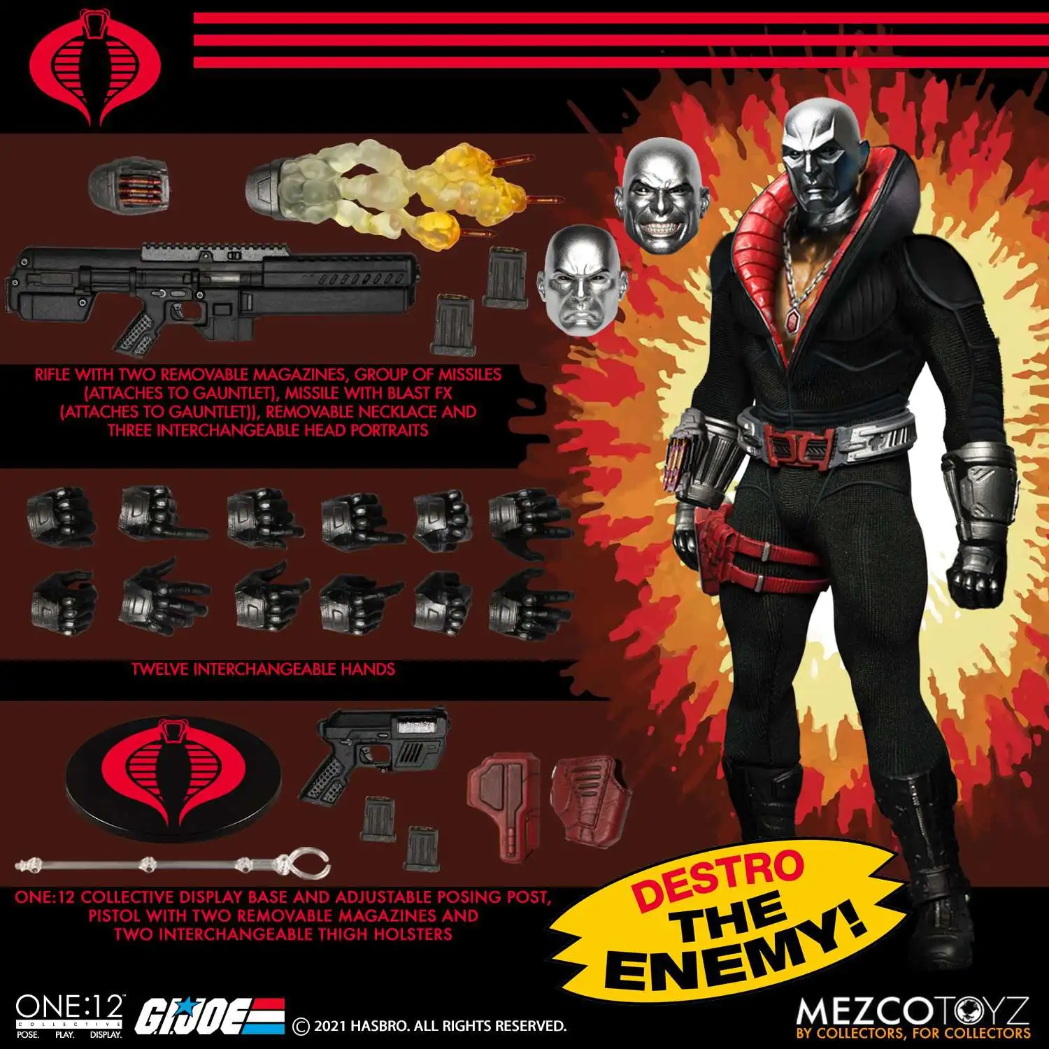 Best Sale ๐ฅ GI Joe One:12 Collective Destro Action Figure (Pre-Order ships January) โจ 5 Best Sale ๐ฅ GI Joe One:12 Collective Destro Action Figure (Pre-Order ships January) โจ - Image 5