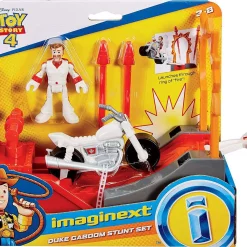 Brand new 🤩 Fisher Price Disney / Pixar Imaginext Toy Story 4 Duke Caboom Stunt Set Figure Set ✨