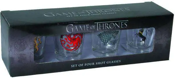 New 🥰 Game of Thrones Stark, Baratheon, Targaryen & Lannister Sigils Shot Glass Set ✨ 1 New 🥰 Game of Thrones Stark, Baratheon, Targaryen & Lannister Sigils Shot Glass Set ✨