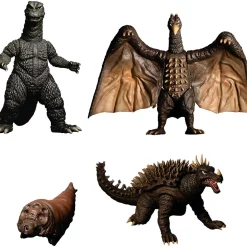 Best Sale 😍 5 Points XL Destroy All Monsters (1968) Godzilla, Mothra, Anguirus & Rodan Deluxe Action Figure Boxed Set [Round 1] 😍