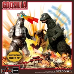 Budget 🔥 5 Points XL 1974 Godzilla vs Mechagodzilla & King Caesar Deluxe Action Figure Boxed Set (Pre-Order ships July) 💯