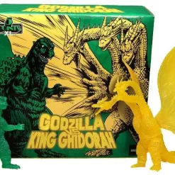 Wholesale 🥰 5 Points XL Radioactive Battle Box Godzilla Vs. King Ghidorah Exclusive Deluxe Action Figure Set 👍