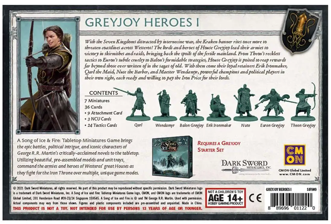 Top 10 ⭐ A Song of Ice & Fire Greyjoy Heroes #1 Unit Box 🥰 2 Top 10 ⭐ A Song of Ice & Fire Greyjoy Heroes #1 Unit Box 🥰 - Image 2