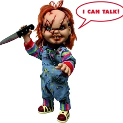 Flash Sale 👍 Child's Play MDS Designer Series Chucky Mega Scale TALKING Action Figure [Scarred] 🎉