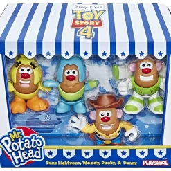 Best Pirce ❤️ Toy Story 4 Mr. Potato Head Buzz Lightyear, Woody, Ducky & Bunny Figure 4-Pack [Damaged Package] 😉